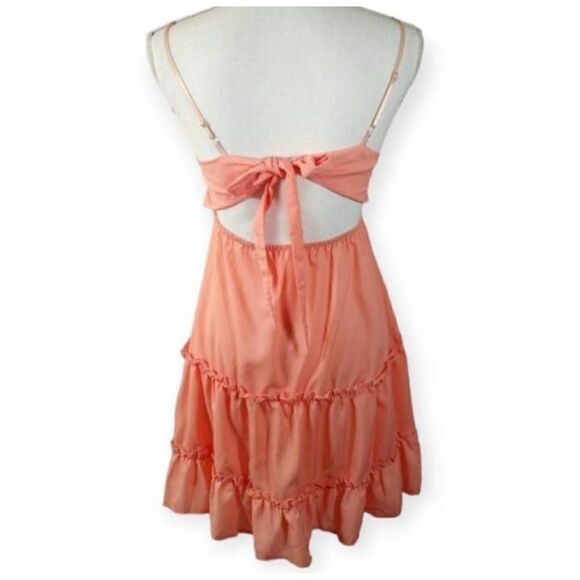 Hirigen PEACH/PINK CROCHET TOP DRESS SZ.S EUC. - Picture 7 of 10